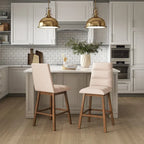 Lilibet Upholstered Counter Height Bar Stools, Set of 2