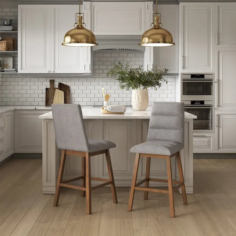 Lilibet Upholstered Counter Height Bar Stools, Set of 2