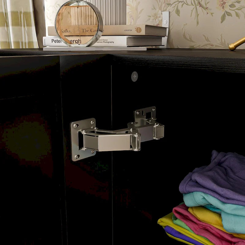 Elegant Black Buffet Cabinet Spacious Storage Organizer Dresser