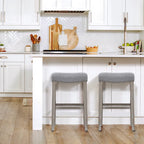 Jameson Upholstered Polyester Gray 29 Inch Bar Stool (Set Of 2)
