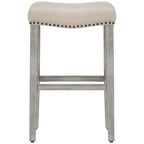 Jameson Upholstered Polyester Gray 29 Inch Bar Stool (Set Of 2)