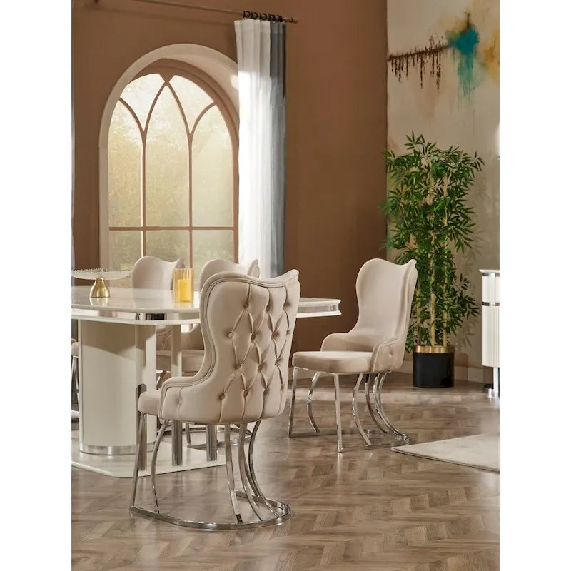 Prag Modern Dining Room Table For 6 People