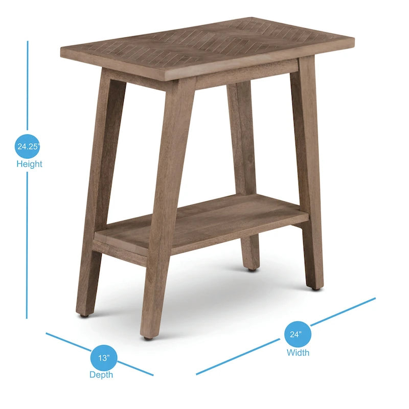 Steve Silver Minett Solid Mango Chairside Side Table