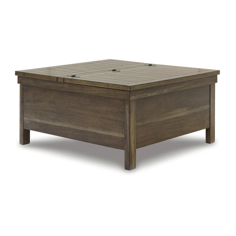 Signature Design by Ashley Moriville Brown Lift Top Cocktail Table - 36W x 36D x 18H
