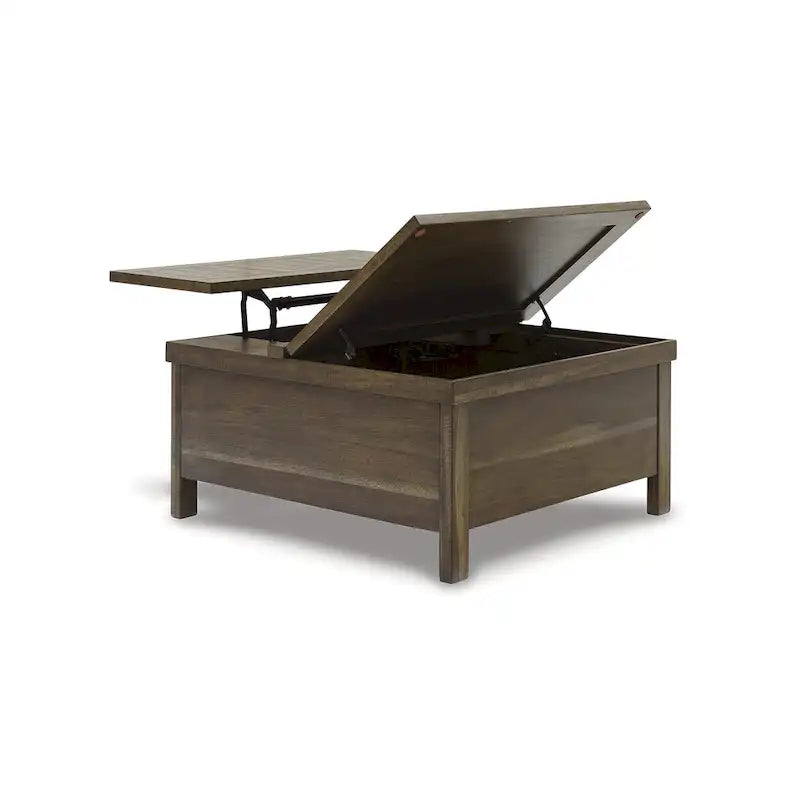 Signature Design by Ashley Moriville Brown Lift Top Cocktail Table - 36W x 36D x 18H