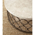 Steve Silver Rockvale Stone Top Round Side Table