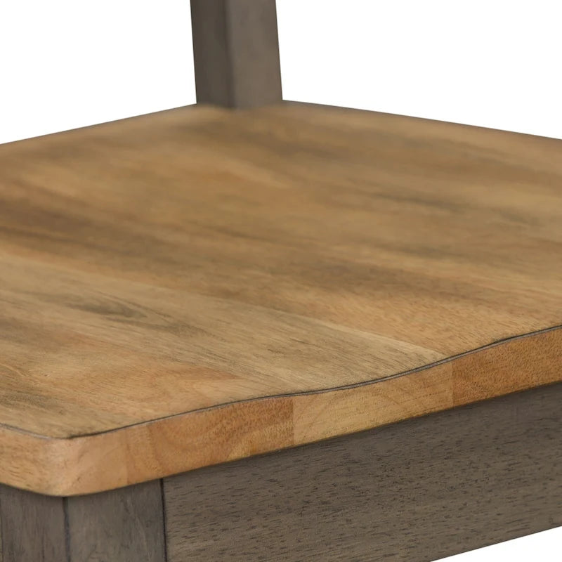 Lindsey Farm Gray and Sandstone 5 Piece Trestle Table Set