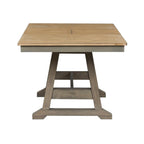 Lindsey Farm Gray and Sandstone 5 Piece Trestle Table Set