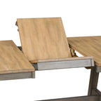 Lindsey Farm Gray and Sandstone 5 Piece Trestle Table Set