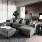 Lauf Modern Grey Fabric 4-piece Modular Sectional by Furniture of America