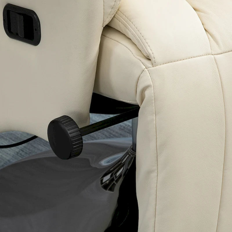 HOMCOM Manual Recliner Chair for Adults, Adjustable Swivel Recliner with Footrest, Padded Arms