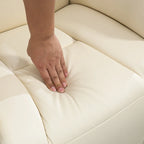 HOMCOM Manual Recliner Chair for Adults, Adjustable Swivel Recliner with Footrest, Padded Arms