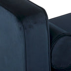 Carson Carrington Hamn Velvet Storage Bench - Dark Navy