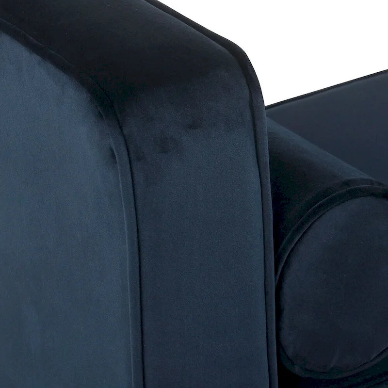 Carson Carrington Hamn Velvet Storage Bench - Dark Navy