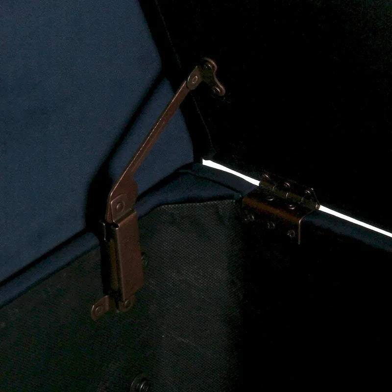 Carson Carrington Hamn Velvet Storage Bench - Dark Navy