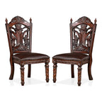 Abeena Traditional Cherry Solid Wood Side Chairs (Set of 2) by Furniture of America