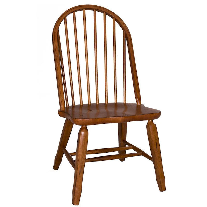 Treasures Rustic Oak Bow Back Dining Chair (Set of 2)