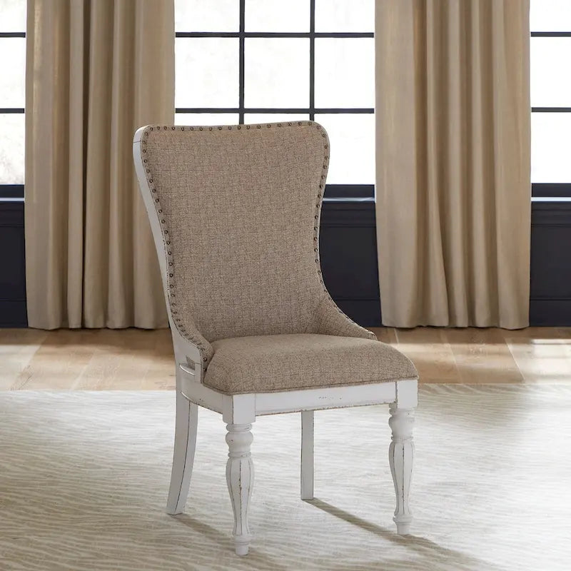 Magnolia Manor Upholstered Wing Back Side Chair (Set of 2)
