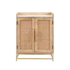 Spence Wooden Bar Cabinet with Marble Top