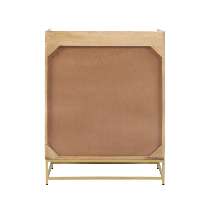 Spence Wooden Bar Cabinet with Marble Top