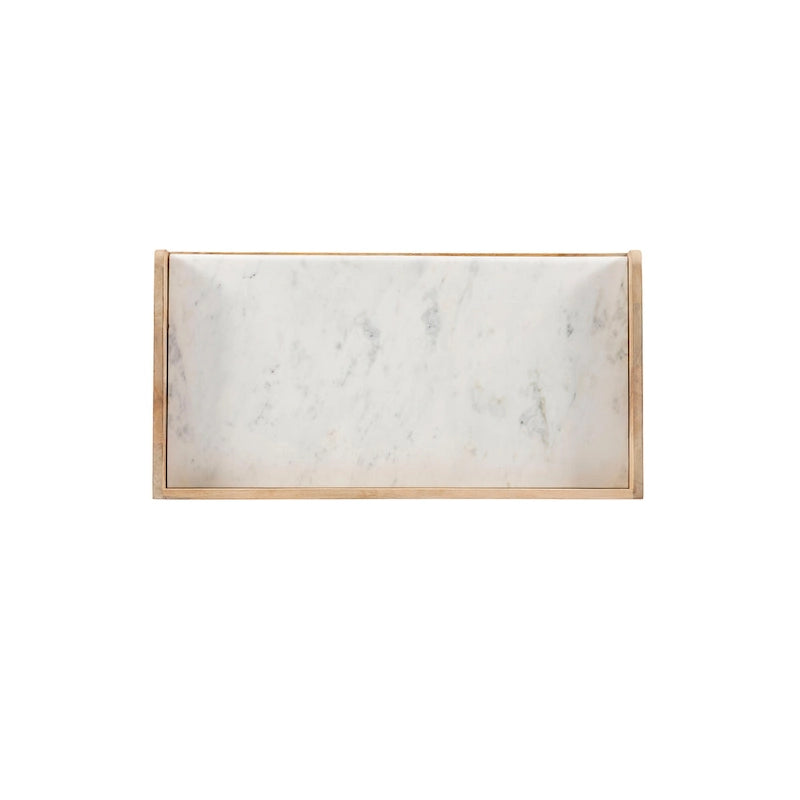 Spence Wooden Bar Cabinet with Marble Top