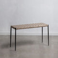 Soho Mid-Century Modern Leather Weave Coffee/Bench 28-inches/ 47-inches