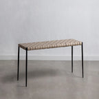 Soho Mid-Century Modern Leather Weave Coffee/Bench 28-inches/ 47-inches