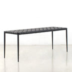 Soho Mid-Century Modern Leather Weave Coffee/Bench 28-inches/ 47-inches