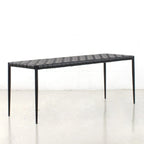 Soho Mid-Century Modern Leather Weave Coffee/Bench 28-inches/ 47-inches