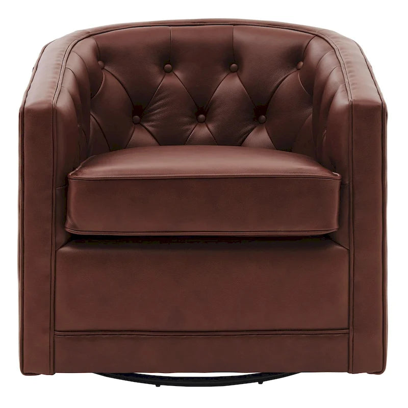 Walsh Top Grain Leather Swivel Chair