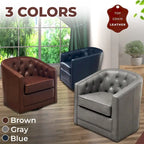 Walsh Top Grain Leather Swivel Chair