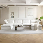 6 Piece U-shaped Velvet Upholstery Modular Sectional Sofa with 2 Ottoman