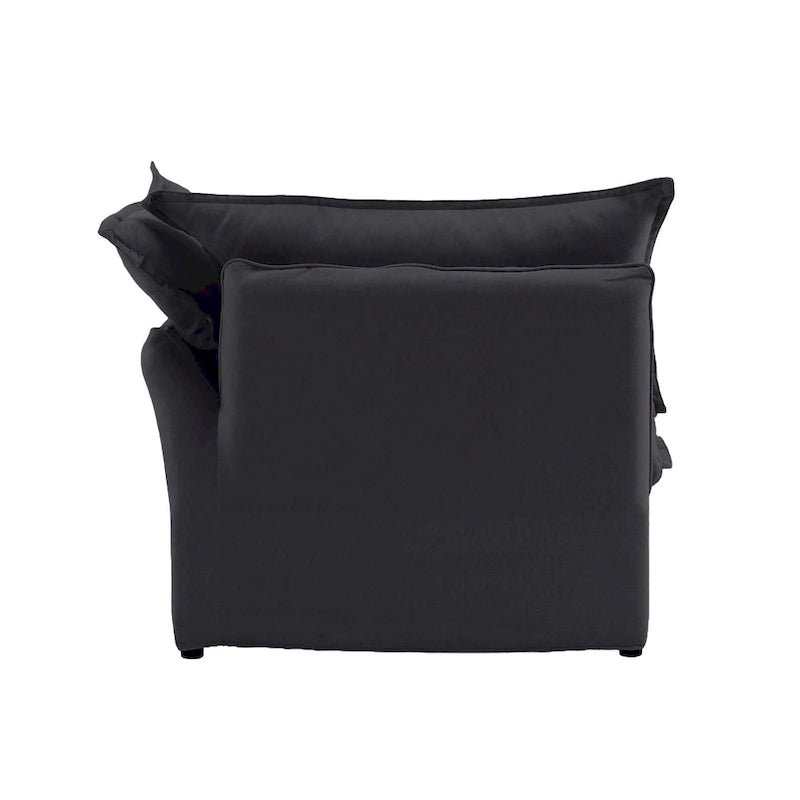 6 Piece U-shaped Velvet Upholstery Modular Sectional Sofa with 2 Ottoman