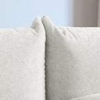 103.9 L-Shaped Sectional Sofa Chenille Fabric 3-Seat Couch with Ottoman