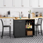 Futzca Kitchen Island Cart with Storage Cabinet and Drawers - N/A