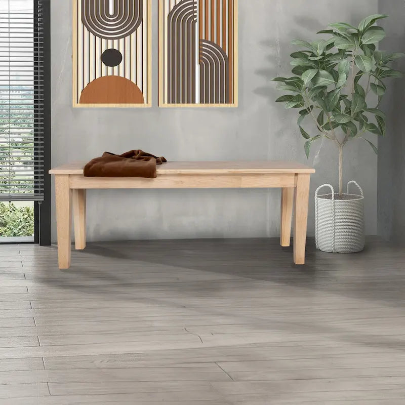 Shaker Style Solid Wood Dining Bench