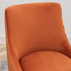 SEYNAR Modern Glam Boucle Pleated Velvet Dining Chair or Vanity Chair Set of 6 with Rear Handle