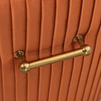 SEYNAR Modern Glam Boucle Pleated Velvet Dining Chair or Vanity Chair Set of 6 with Rear Handle