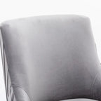 SEYNAR Modern Glam Boucle Pleated Velvet Dining Chair or Vanity Chair Set of 6 with Rear Handle