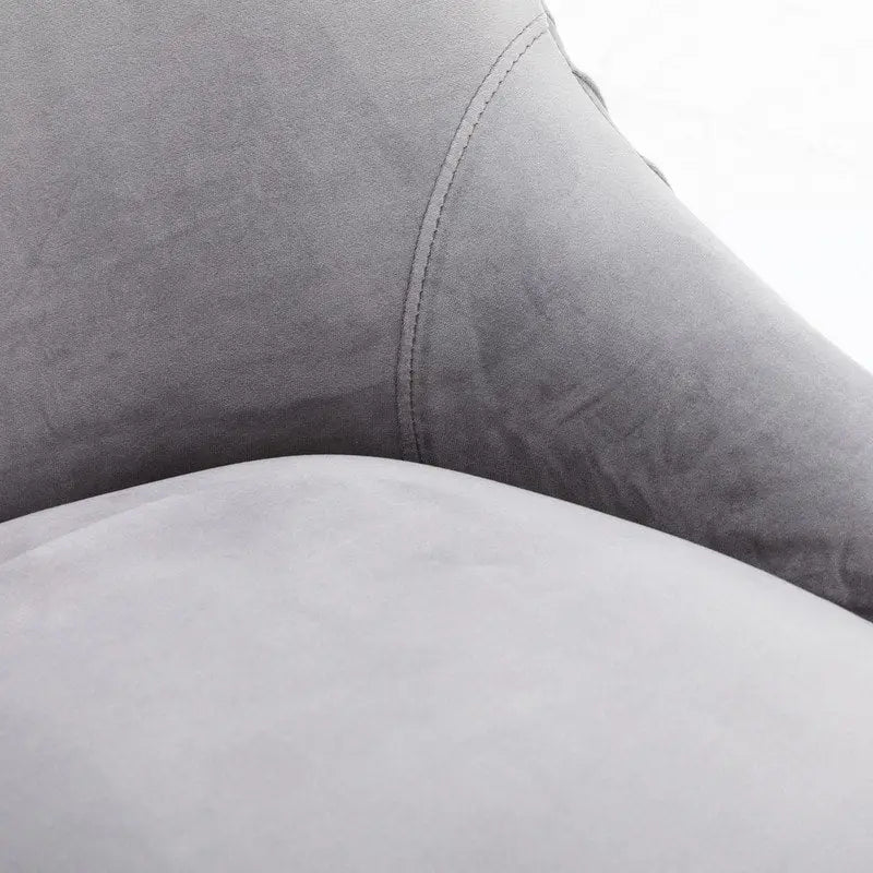 SEYNAR Modern Glam Boucle Pleated Velvet Dining Chair or Vanity Chair Set of 6 with Rear Handle