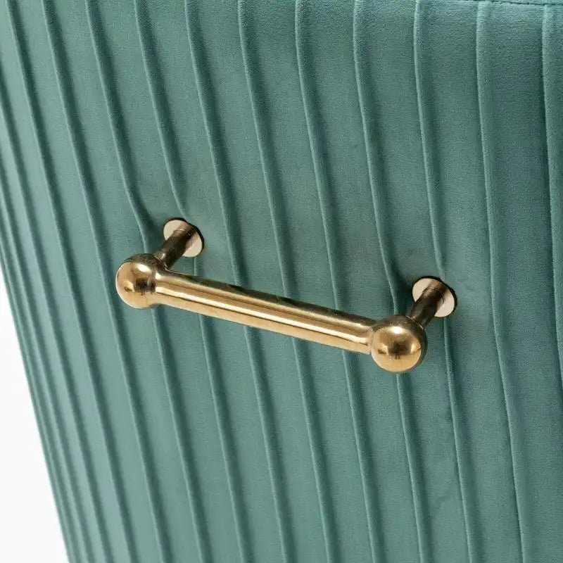 SEYNAR Modern Glam Boucle Pleated Velvet Dining Chair or Vanity Chair Set of 6 with Rear Handle