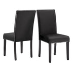 Balmforth Nailhead Velvet Upholstered Dining Chairs (Set of 2) by iNSPIRE Q Classic