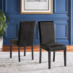 Balmforth Nailhead Velvet Upholstered Dining Chairs (Set of 2) by iNSPIRE Q Classic