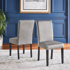 Balmforth Nailhead Velvet Upholstered Dining Chairs (Set of 2) by iNSPIRE Q Classic