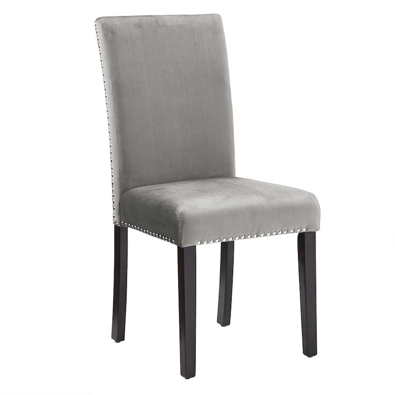 Balmforth Nailhead Velvet Upholstered Dining Chairs (Set of 2) by iNSPIRE Q Classic