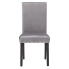 Balmforth Nailhead Velvet Upholstered Dining Chairs (Set of 2) by iNSPIRE Q Classic