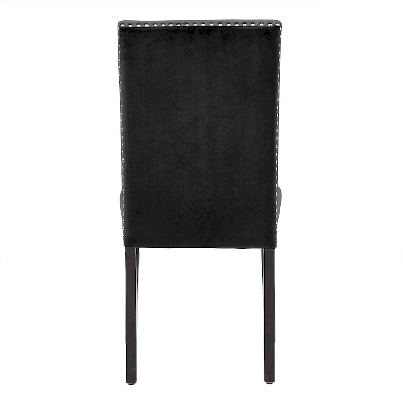Balmforth Nailhead Velvet Upholstered Dining Chairs (Set of 2) by iNSPIRE Q Classic