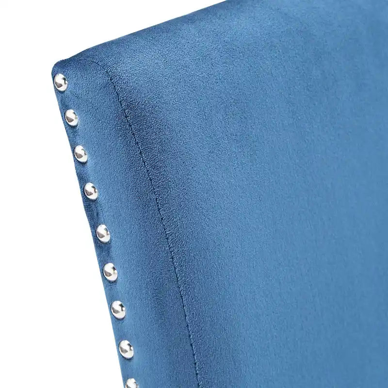 Balmforth Nailhead Velvet Upholstered Dining Chairs (Set of 2) by iNSPIRE Q Classic