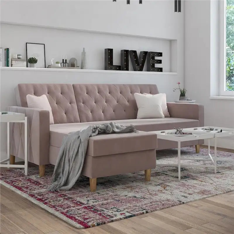 CosmoLiving by Cosmopolitan Liberty Sectional Futon with Storage