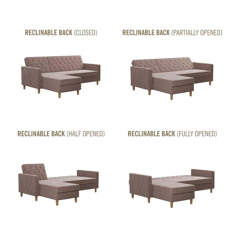 CosmoLiving by Cosmopolitan Liberty Sectional Futon with Storage